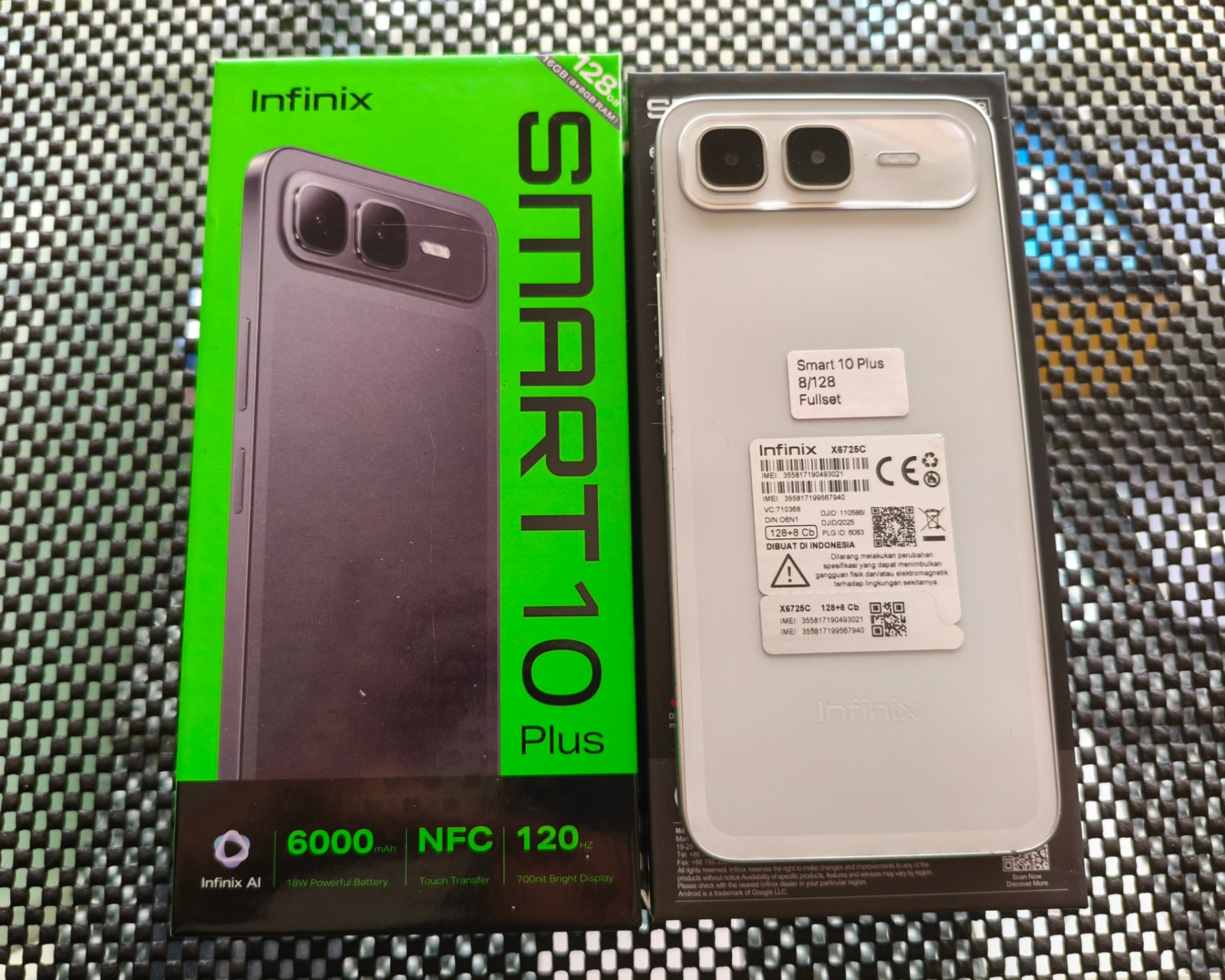 Infinix Smart 10 Plus 8/128 GB Second Fullset