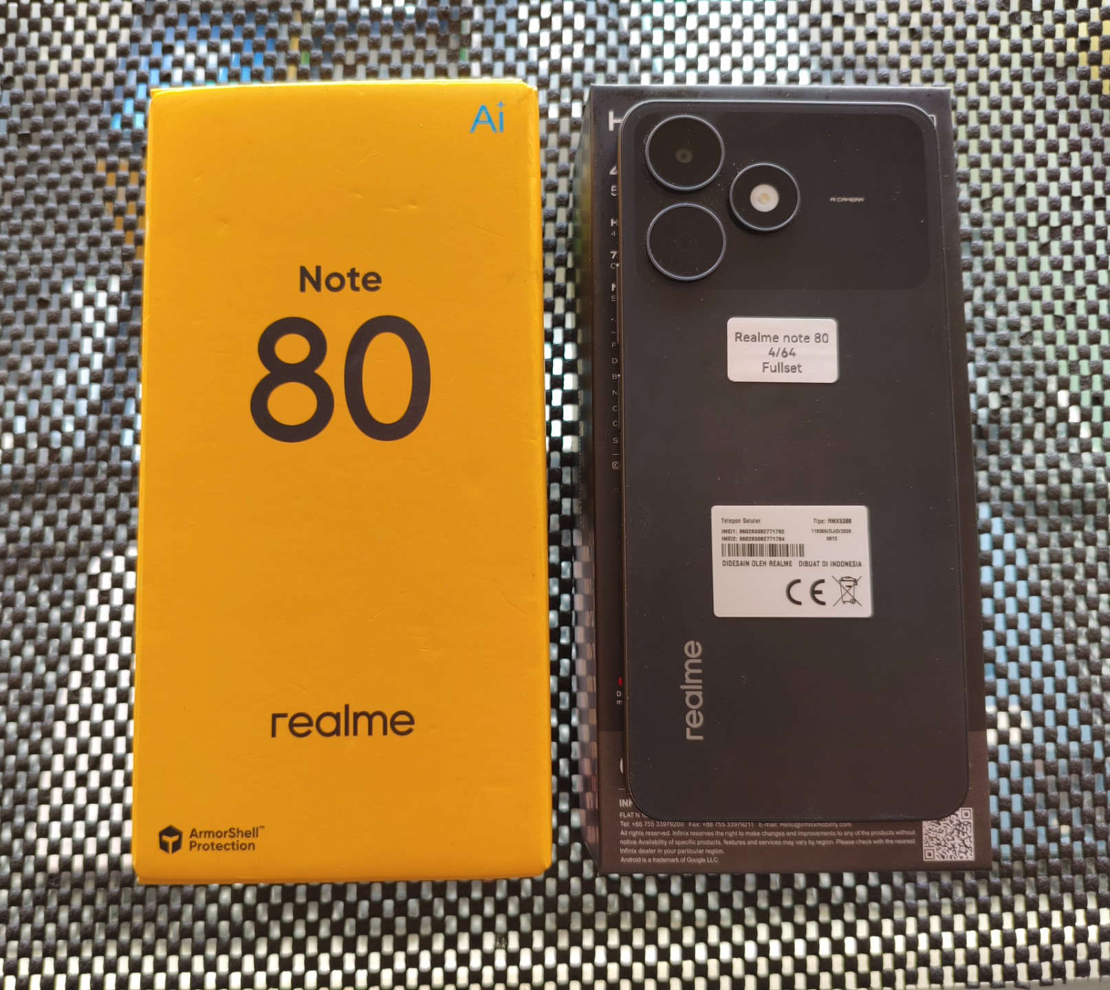 Realme note 80 4/64 GB Second Fullset 